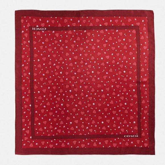 Coach Accessories - Coach 1941 Red Valentine Silk Scarf - NWT